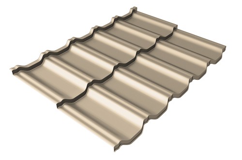 Металлочерепица модульная Квинта Uno Grand Line c 3D резом 0,5 Satin RAL 1015 светлая слоновая кость купить в Гагарине