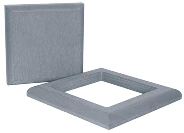 Комплект крышка и юбка ДПК для столба Polivan DENPASAR серый купить в Гагарине