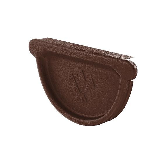 Водосток Aquasistem, Система 125x90 - Заглушка желоба универсальная RAL 8017 Коричневый matt купить в Гагарине