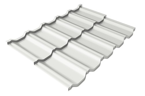 Металлочерепица модульная Квинта Uno Grand Line c 3D резом 0,5 Satin RAL 9003 сигнальный белый купить в Гагарине