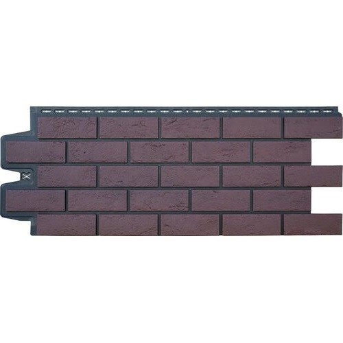 Фасадная панель Grand Line Состаренный кирпич Элит каштан, ШОВ черный купить в Гагарине