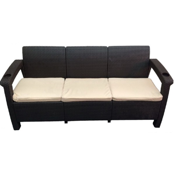 Трёхместный диван  Yalta Sofa 3 Seat венге купить в Гагарине
