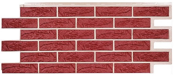 Фасадная панель Техоснастка, Лондон Брик, Красный купить в Гагарине