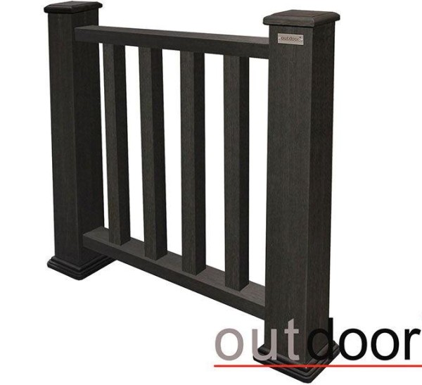 Ограждение из ДПК Outdoor Классик 3D STORM чёрный купить в Гагарине