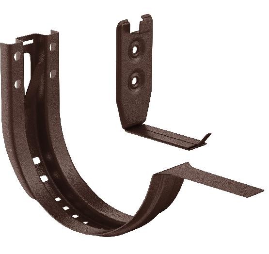 Водосток Aquasistem, Система 125x90 - Крюк крепления желоба короткий регулируемый RAL 8017 Коричневый matt купить в Гагарине