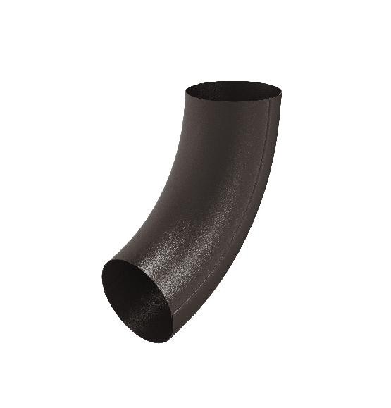 Водосток Aquasistem, Система 125x90 - Колено трубы RR 32 Тёмно-коричневый matt купить в Гагарине