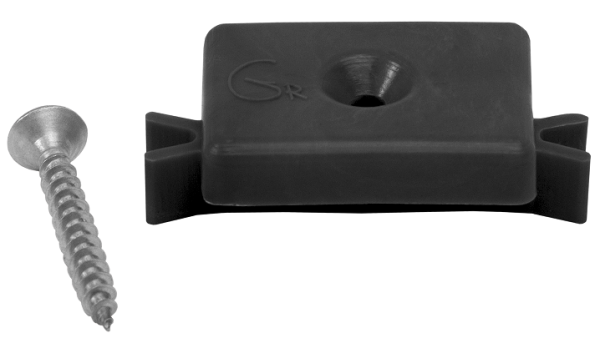 Пластиковая клипса с саморезом, Grinder шовный монтаж 5 mm чёрный купить в Гагарине