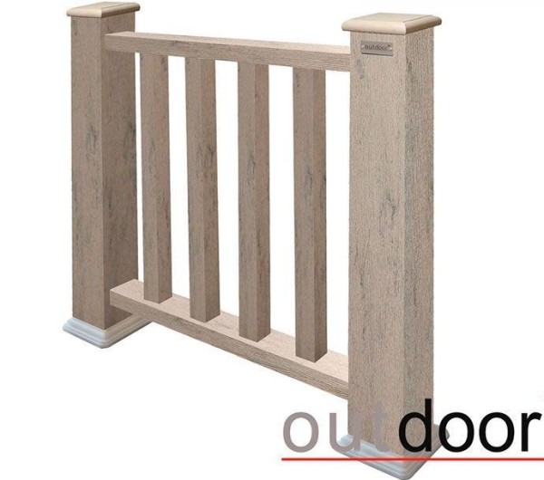 Ограждение из ДПК Outdoor Классик 3D STORM серый микс купить в Гагарине