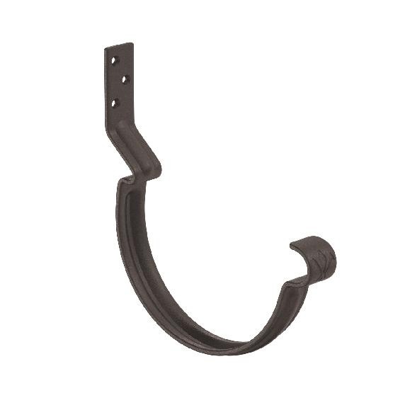 Водосток Aquasistem, Система 125x90 - Крюк крепления желоба короткий RR 32 Тёмно-коричневый matt купить в Гагарине