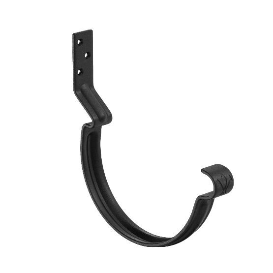 Водосток Aquasistem, система 125x90 - Крюк крепления желоба короткий RAL 9005 Чёрный купить в Гагарине