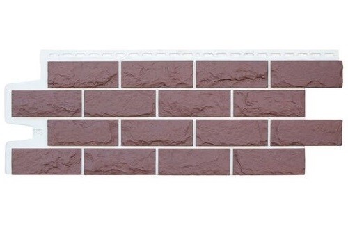 Фасадные панели Grand Line Колотый Камень Каштан, Шов белый купить в Гагарине