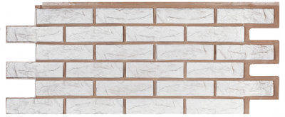 Фасадная панель Техоснастка, Лондон Брик, Белый