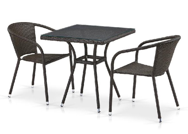 Комплект плетеной мебели AFINA из иск. ротанга T282BNT/Y137C-W53 Brown 2Pcs купить в Гагарине