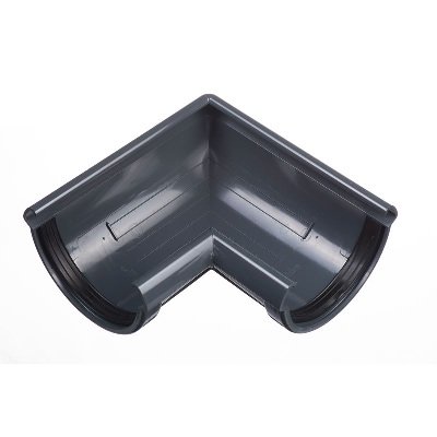 Угол желоба универсальный 90° Docke Lux ПВХ - Графит купить в Гагарине