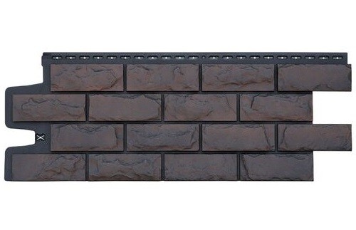 Фасадные панели Grand Line Колотый Камень Трюфель, Шов черный купить в Гагарине