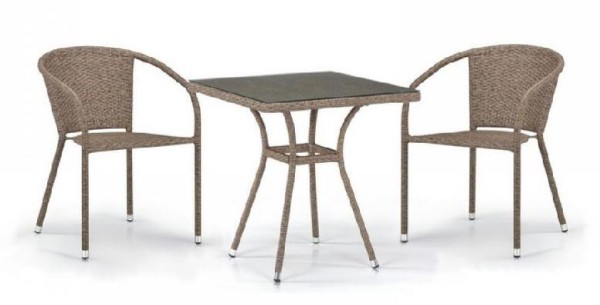 Комплект плетеной мебели AFINA из иск. ротанга T282BNT/Y137C-W56 Light Brown 2Pcs купить в Гагарине