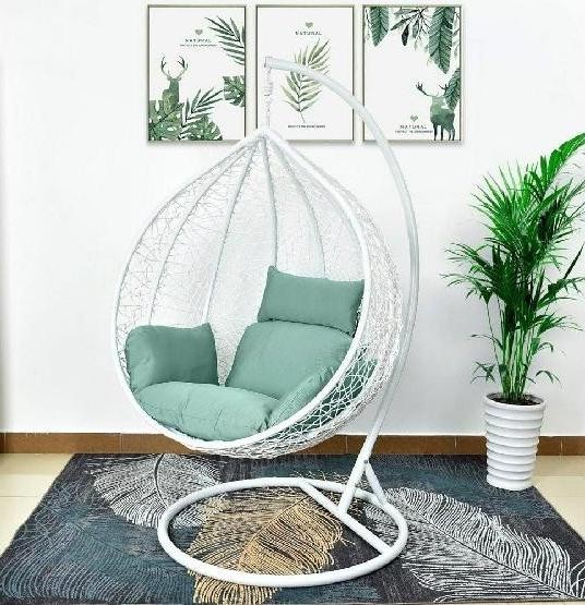 Кресло Подвесное из искусственного ротанга AFM-168A-XL White/Green купить в Гагарине