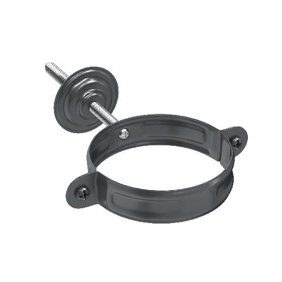 Водосток Aquasistem, система 125x90 - Комплект крепления трубы RAL 7024 Тёмно-серый купить в Гагарине