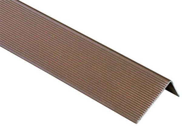 Угол завершающий алюминиевый KRONEX 51,5x30x3000 мм. коричневый купить в Гагарине