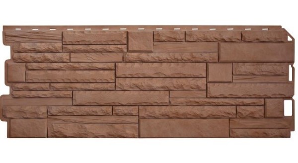 Фасадная панель Альта-Профиль Скалистый камень ЭКО Терракотовый купить в Гагарине