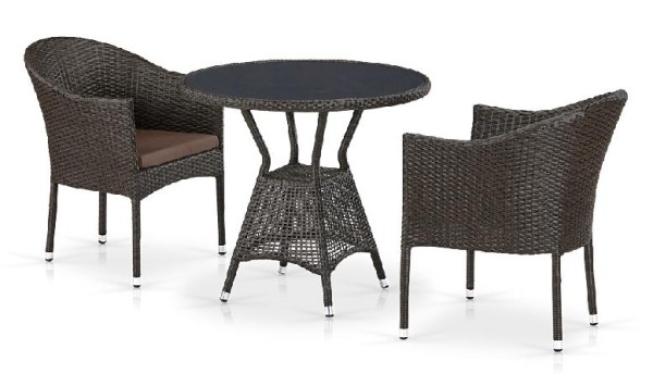 Комплект плетеной мебели AFINA из иск. ротанга T707ANS/Y350-W53 Brown 2Pcs купить в Гагарине