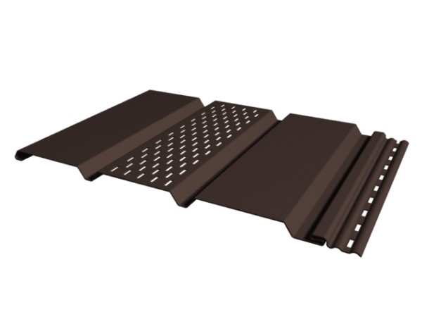 Софит к сайдингу ПЕРФОРАЦИЯ ПО ЦЕНТРУ TECOS ТЁМНЫЙ-КАШТАН купить в Гагарине