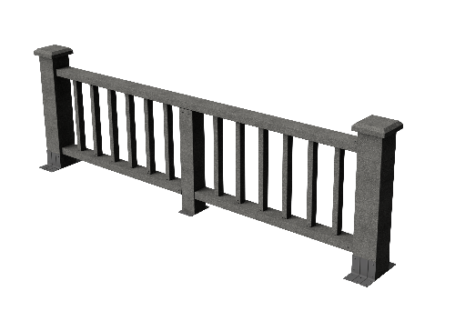 Ограждения декоративное ДПК GRINDERDECO Троя серый базальт купить в Гагарине