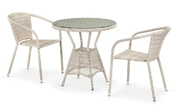 Комплект плетеной мебели AFINA из иск. ротанга T705ANT/Y137C-W85 Latte 2Pcs купить в Гагарине