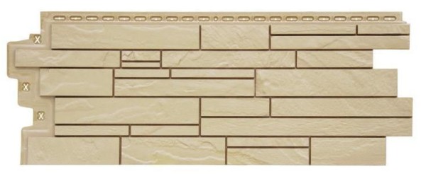 Фасадная панель Grand Line Скала Стандарт бежевый купить в Гагарине