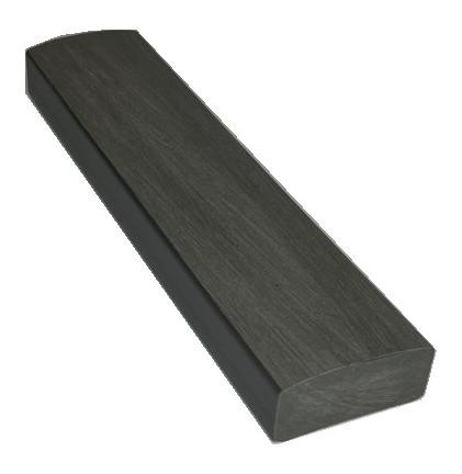 Лавочный брус Ecodecking Некст полнотелый брашированный 70х35 графит (под заказ) купить в Гагарине