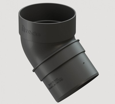 Колено 45˚ПВХ Docke STANDART серый