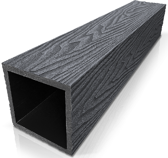 Столб ДПК 3D GardenParkett фактура дерева Графит купить в Гагарине