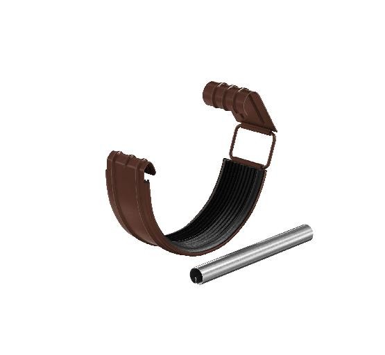 Водосток Aquasistem, система 125x90 - Соединитель желоба с резиновым уплотнителем RAL 8017 Коричневый купить в Гагарине