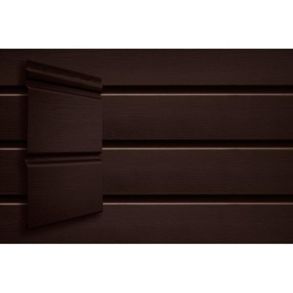 Виниловый сайдинг Grand Line Double-Брус Тёмный Дуб купить в Гагарине