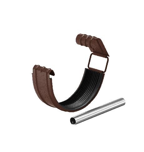 Водосток Aquasistem, Система 150/100 - Соединитель желоба с резиновым уплотнителем RAL 8017 Коричневый matt купить в Гагарине