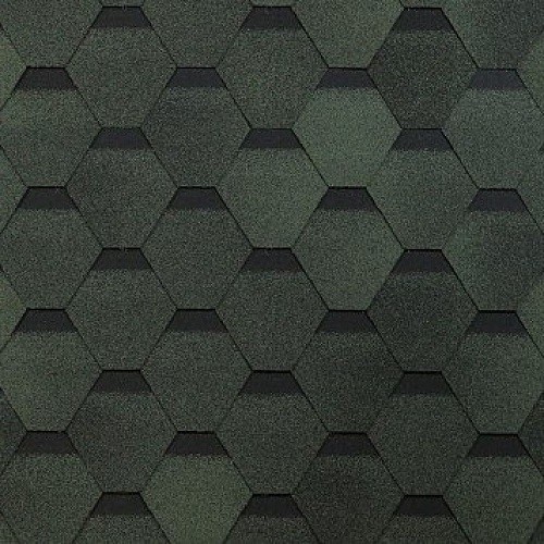 Гибкая черепица Shinglas, коллекция Оптима – Зеленый купить в Гагарине