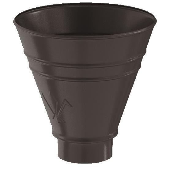 Водосток Aquasistem, система 125x90 - Воронка водосборная круглая RR 32 Тёмно-Коричневый купить в Гагарине