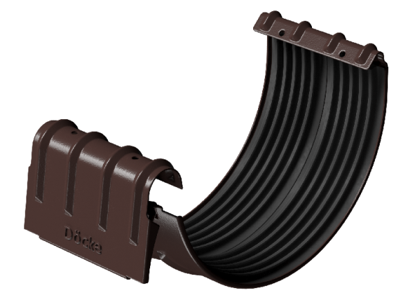 Соединитель желобов D125 Döcke STAL PREMIUM Шоколад, (RAL 8019) купить в Гагарине
