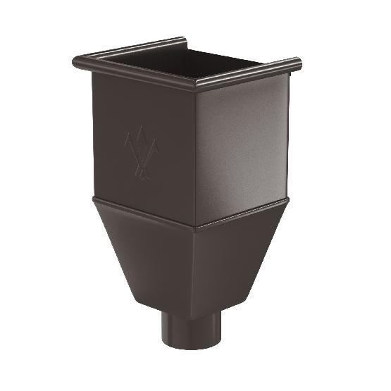 Водосток Aquasistem, система 125x90 - Воронка_водосборная удлиненая RR 32 Тёмно-Коричневый купить в Гагарине