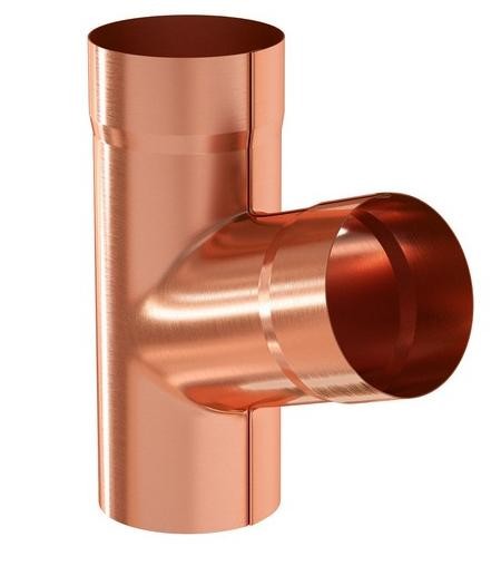 Водосток Aquasistem, система 150/100 - Тройник трубы медный купить в Гагарине