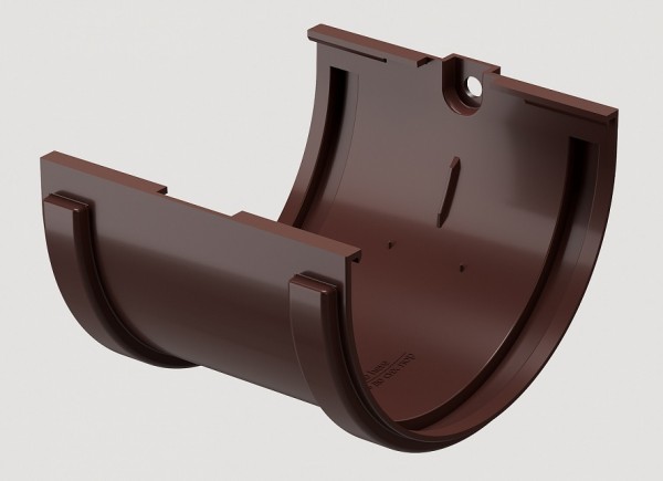 Соединитель желобов ПВХ Docke STANDART Тёмно-коричневый купить в Гагарине