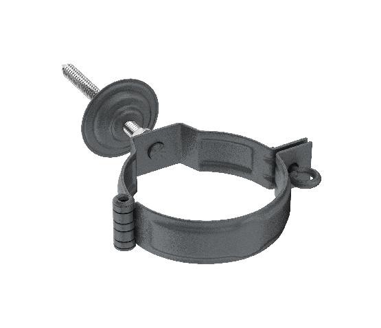 Водосток Aquasistem, Система 150/100 - Декоративный хомут c метизом в сборе RR 23 Маренго matt купить в Гагарине