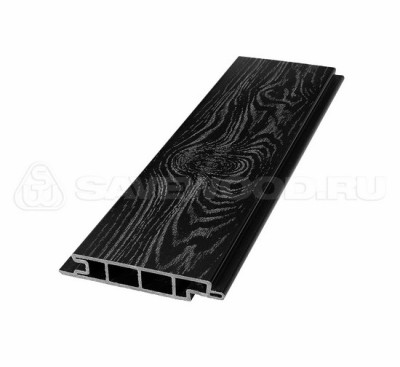 Террасная доска из ДПК SW Padus тангенциальный распил «SaveWood» черный