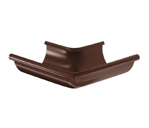 Водосток Aquasistem, система 125x90 - Угол желоба, наружный 90° RAL 8017 Коричневый купить в Гагарине