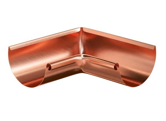 Водосток Aquasistem, система 150/100 - Угол желоба внутренний медный 90° купить в Гагарине