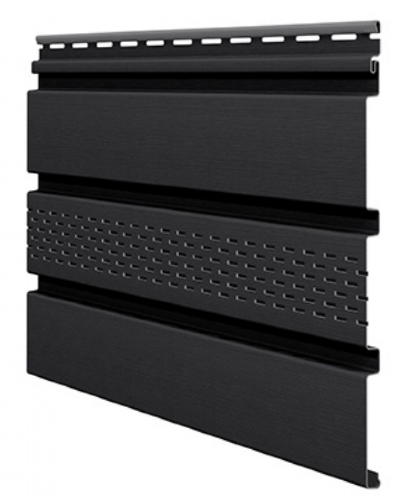 Софит ламинированный VOX UNICOLOR с центральной перфорацией, Графит купить в Гагарине