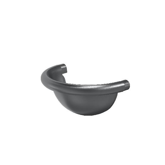 Водосток Aquasistem, Система 150/100 - Заглушка желоба универсальная полукруглая RR 23 Маренго matt купить в Гагарине