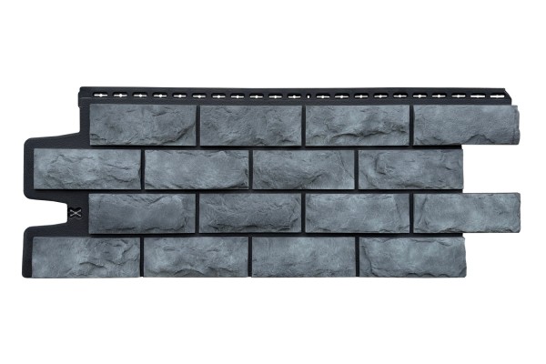 Фасадные панели Grand Line Колотый Камень Антрацит, Шов черный купить в Гагарине