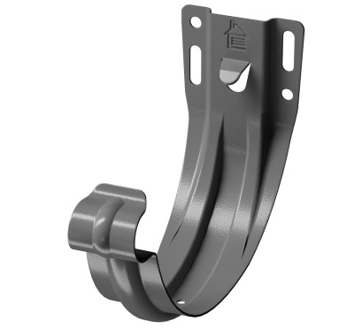 Карнизный кронштейн (штампованный) D125 Döcke STAL PREMIUM Графит, (RAL 7024)