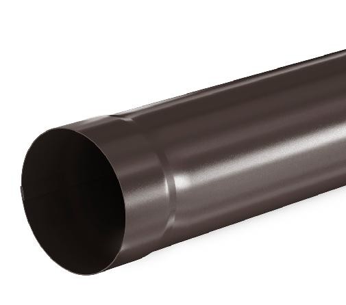 Водосток Aquasistem, система 125x90 - Труба водосточная 1.00м RR 32 Тёмно Коричневый купить в Гагарине